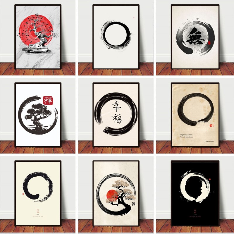 Home Decor Zen - Cercle Zen Enso, œuvre d'art de