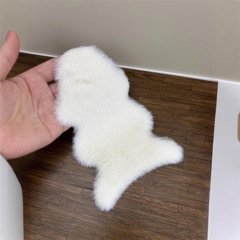 Cowhide Rug Faux - Accessoires pour maison de poupée 1/12,