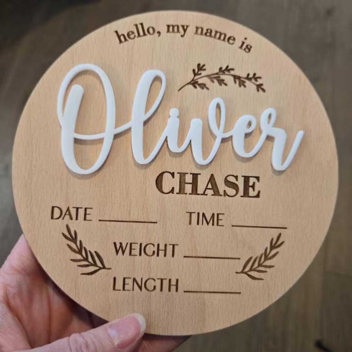 Home Decor Unique - 1 plaque personnalisée en bois pour