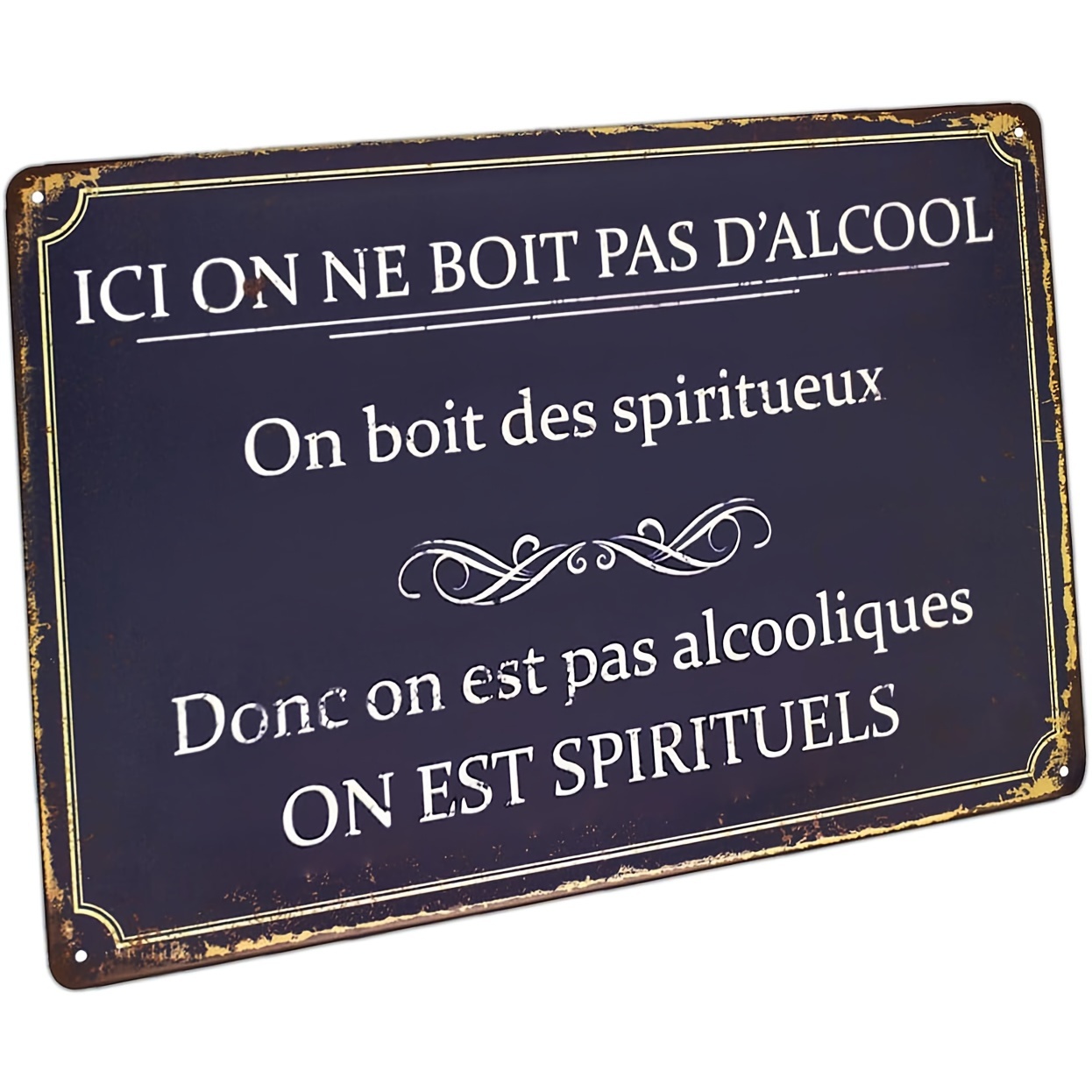 Home Decor Quotes On Wall - Plaque murale vintage en métal «