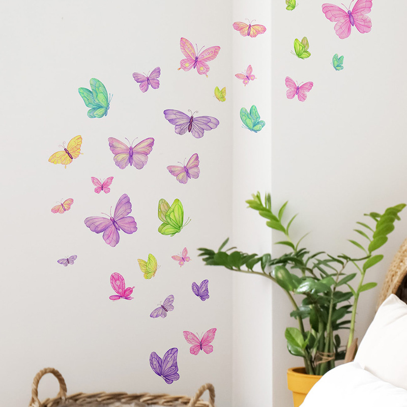 Home Decor Indonesia - Autocollants muraux papillon romantique, décoration murale