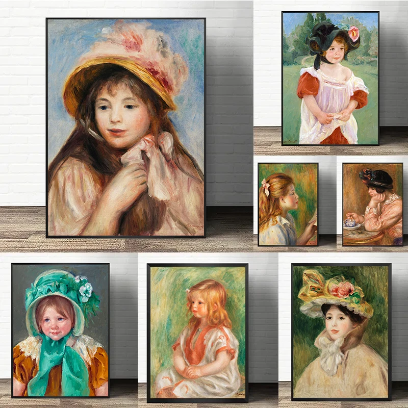 Watercolor Poster Print - Affiche sur toile de portrait de