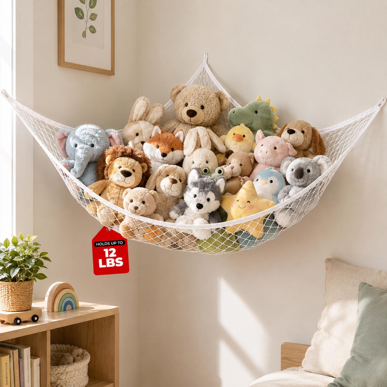 Home Decor Rustic - Hamac de rangement en filet pour