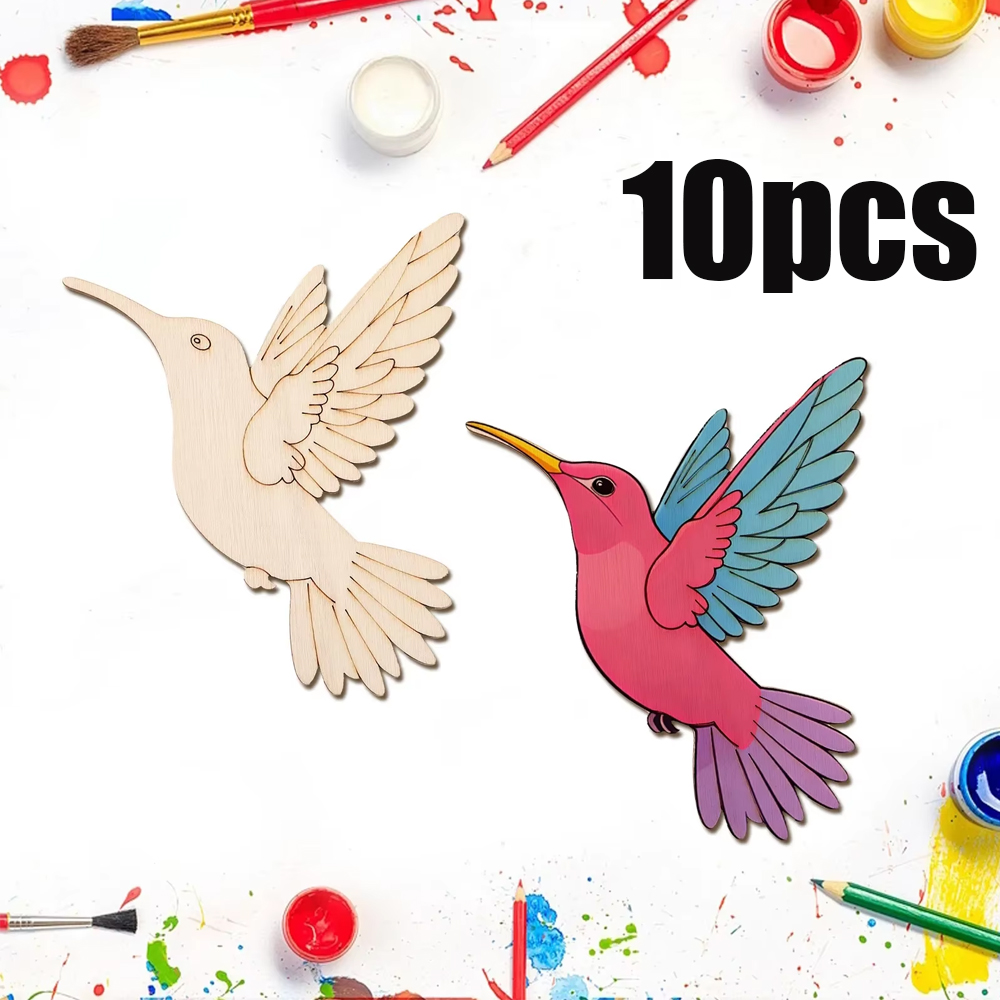 Home Decor Painting - 10 pièces de découpes en bois