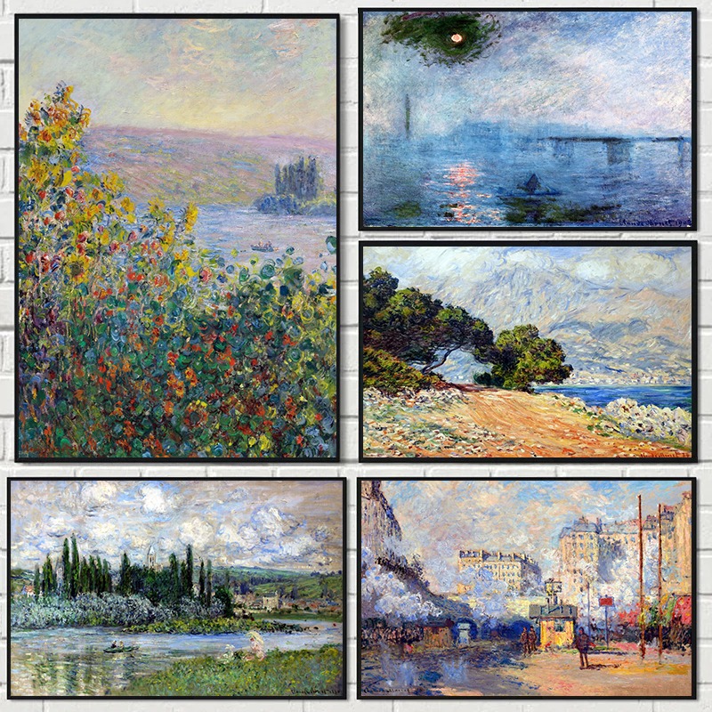 Watercolor Poster Print - Peintures sur toile d'art, célèbres paysages