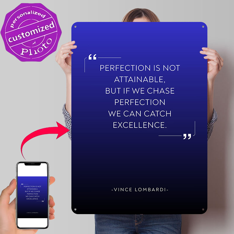 Home Decor Quotes On Wall - Poster métallique avec citation de Vince