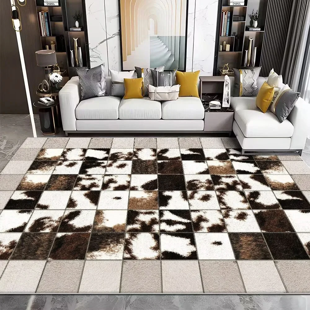 Cowhide Rug Faux - Tapis moderne en cuir de vachette