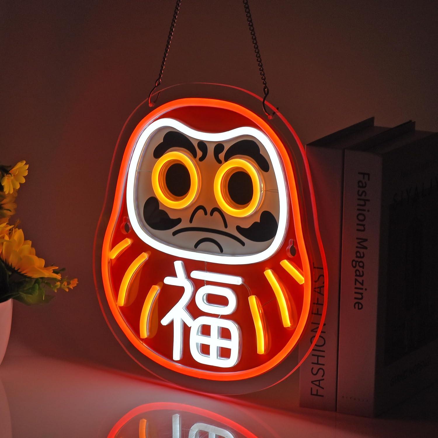 Enseigne néon Daruma, lumières - Home Decor Market avis et prix
