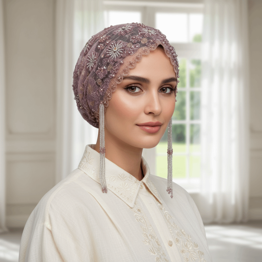 Turban à perles brillantes ave - Home Decor Indonesia avis et prix