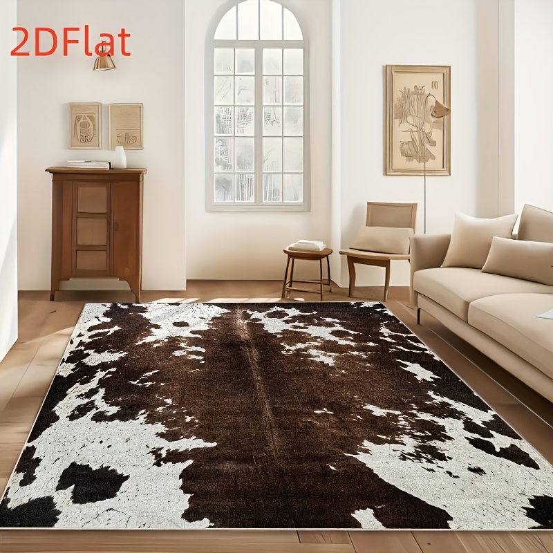 Tapis de sol 2D en flanelle im - Cowhide Rug Faux avis et prix
