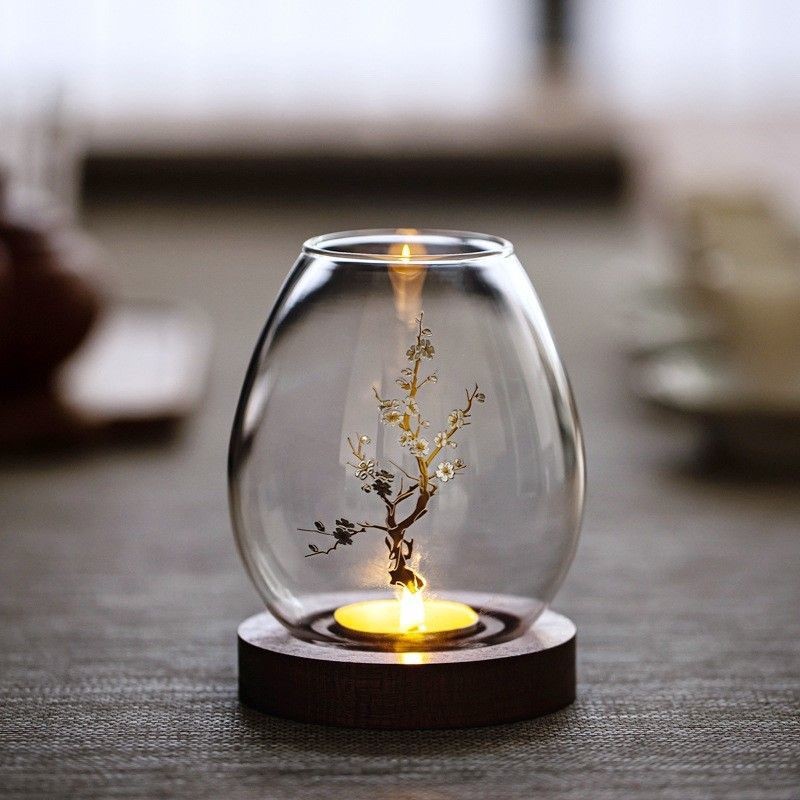 Support de bougie en verre tra - Home Decor Zen avis et prix