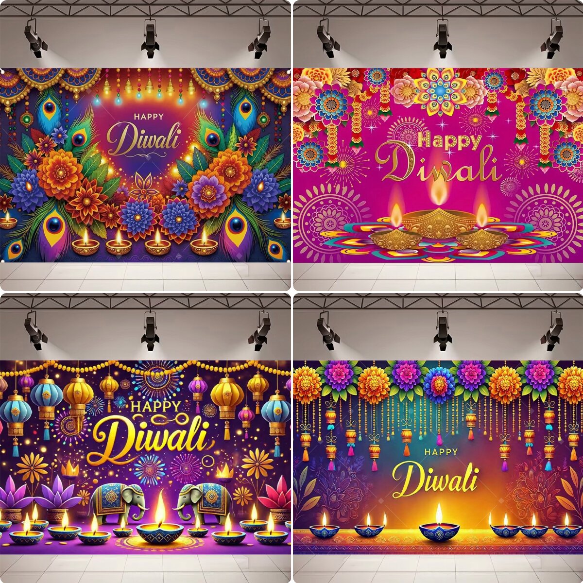 Décor de fête Diwali, toile de - Home Decor Indonesia avis et prix