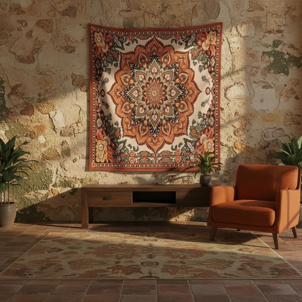 Tapisserie Mandala vintage – A - Home Decor Indonesia avis et prix