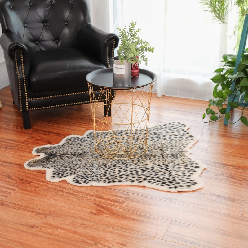 Tapis imprimé léopard et vache - Cowhide Rug Faux avis et prix