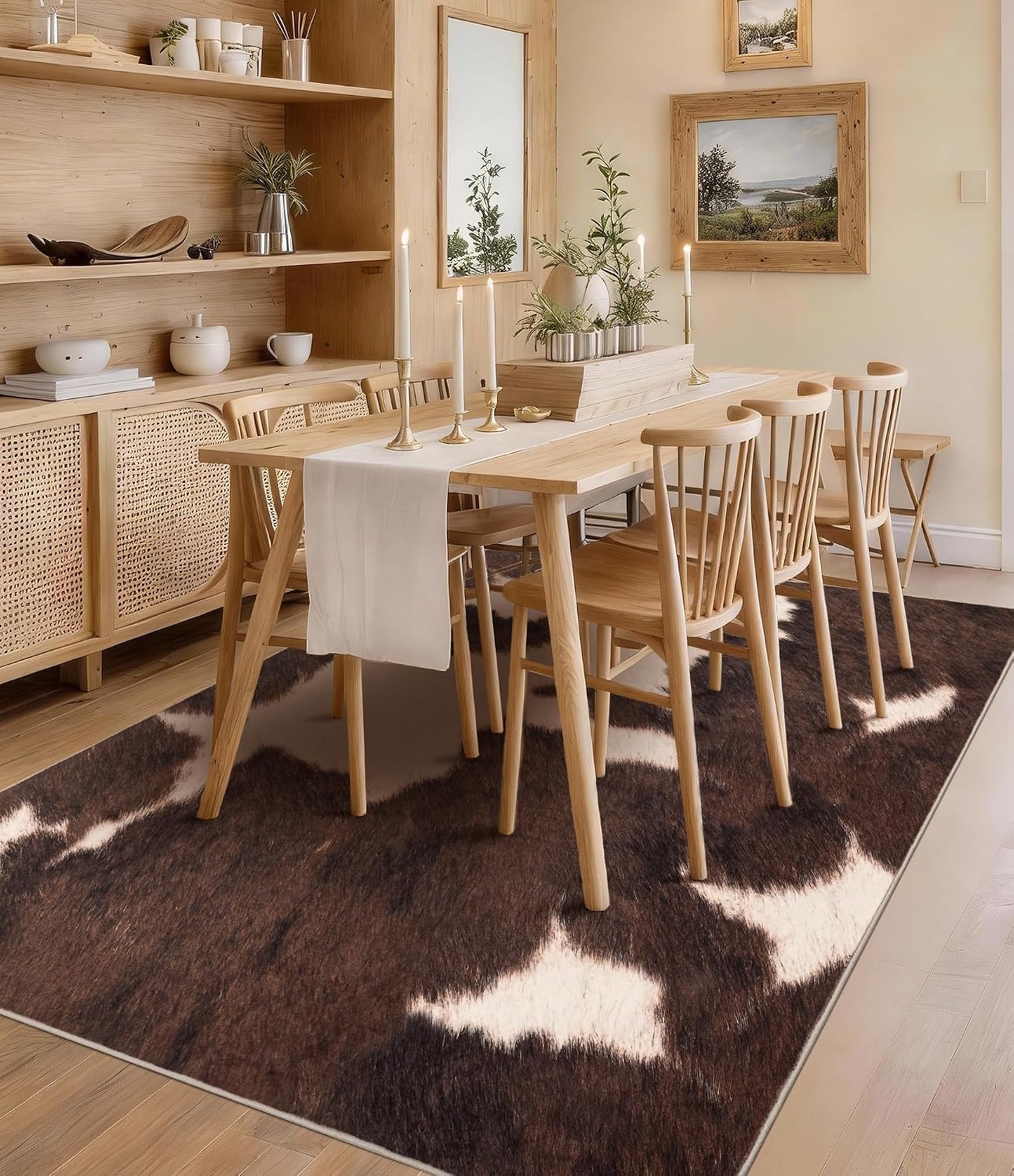 Tapis en simili cuir de vache  - Cowhide Rug Faux avis et prix