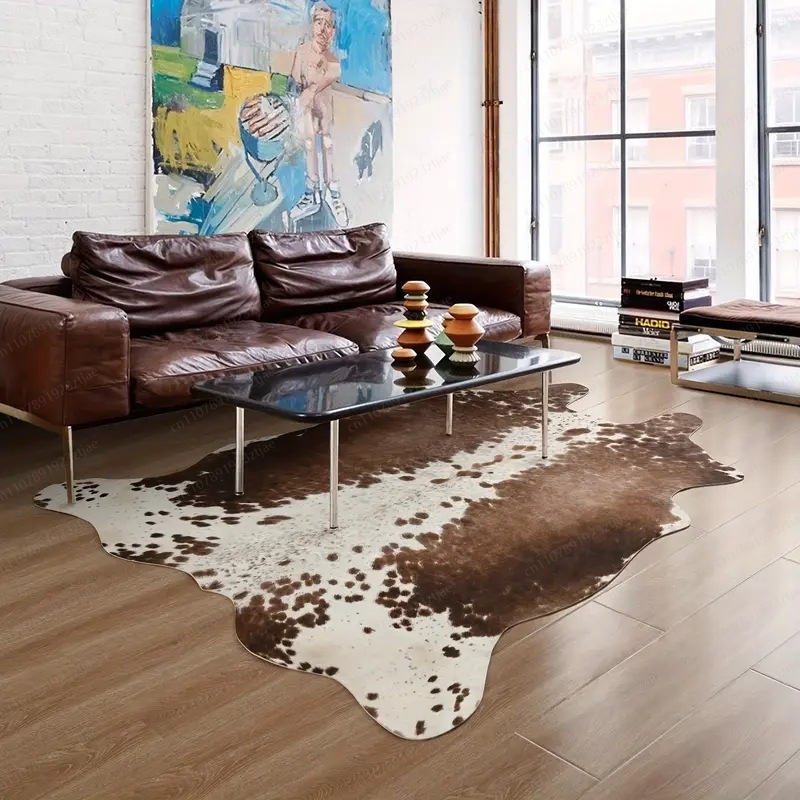 Tapis en Faux Cuir de Vache La - Cowhide Rug Faux avis et prix