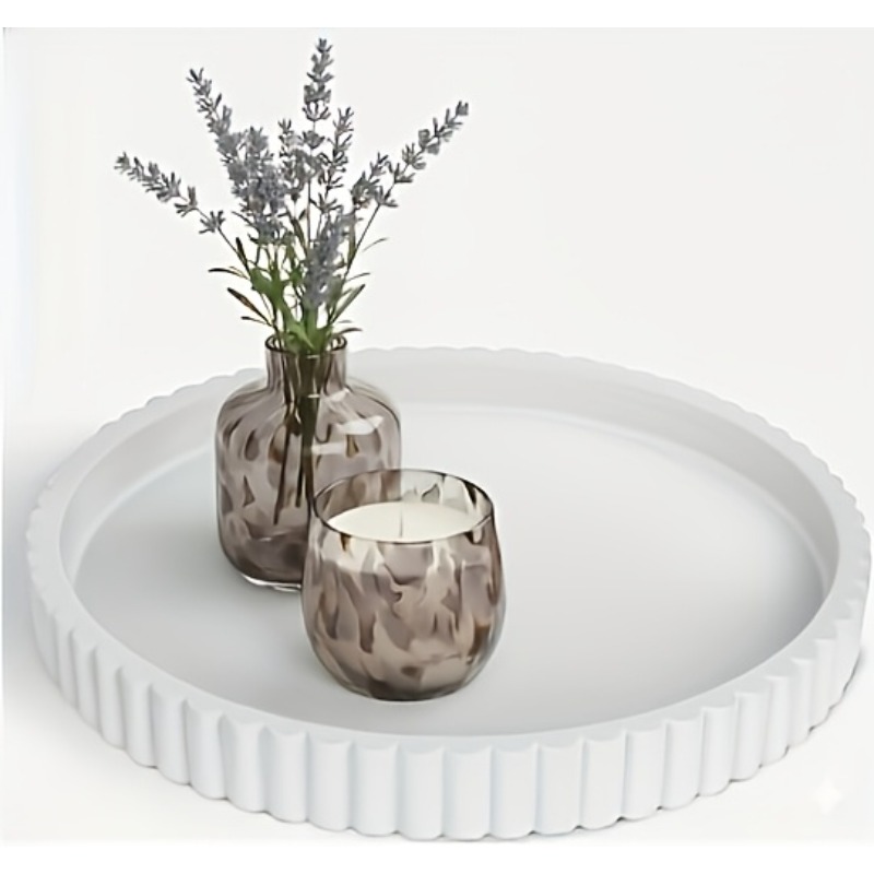 Plateau rond blanc moderne ond - Home Decor Center avis et prix