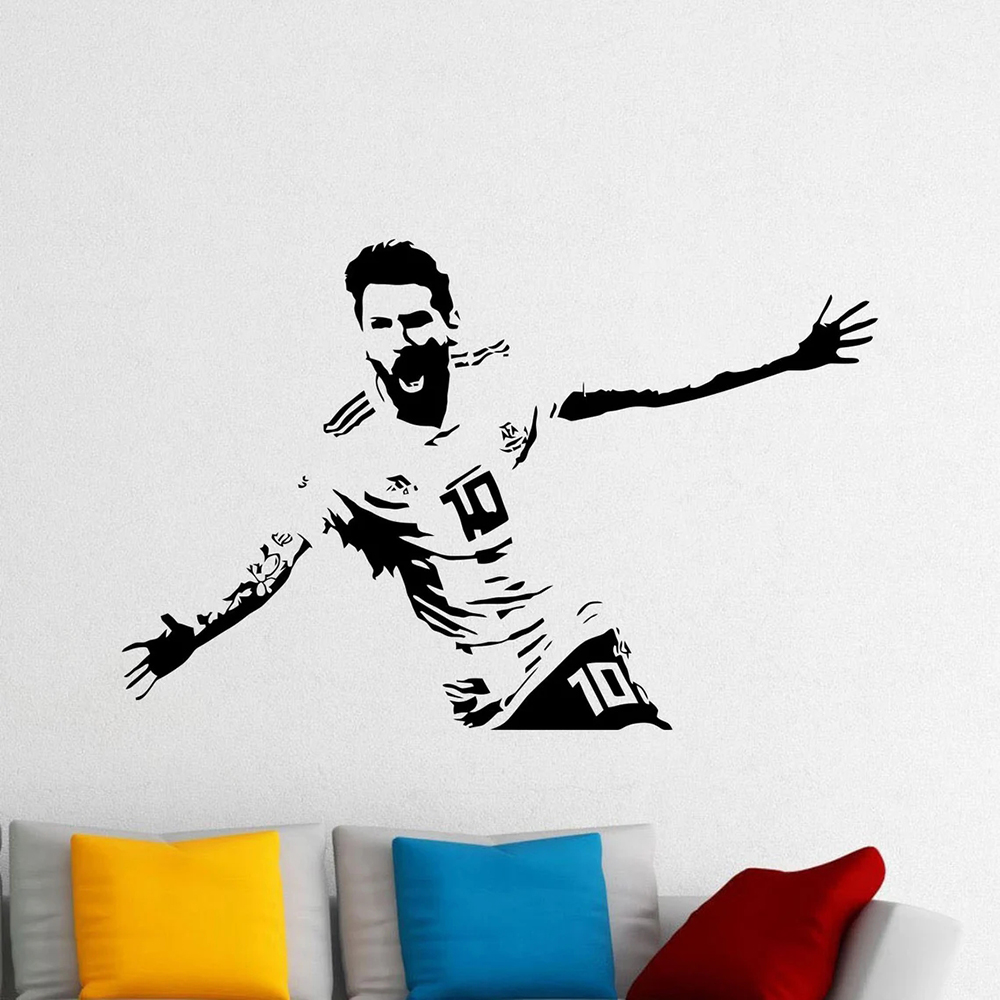 Messi – autocollant Mural en v - Home Decor Indonesia avis et prix