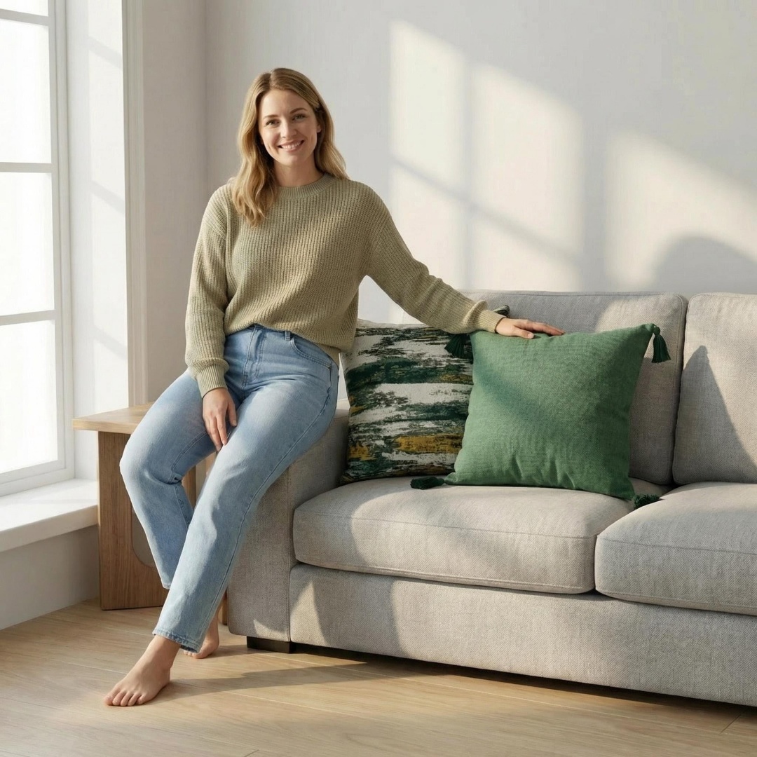 Coussin décoratif en coton et  - Yarn Home Decor avis et prix