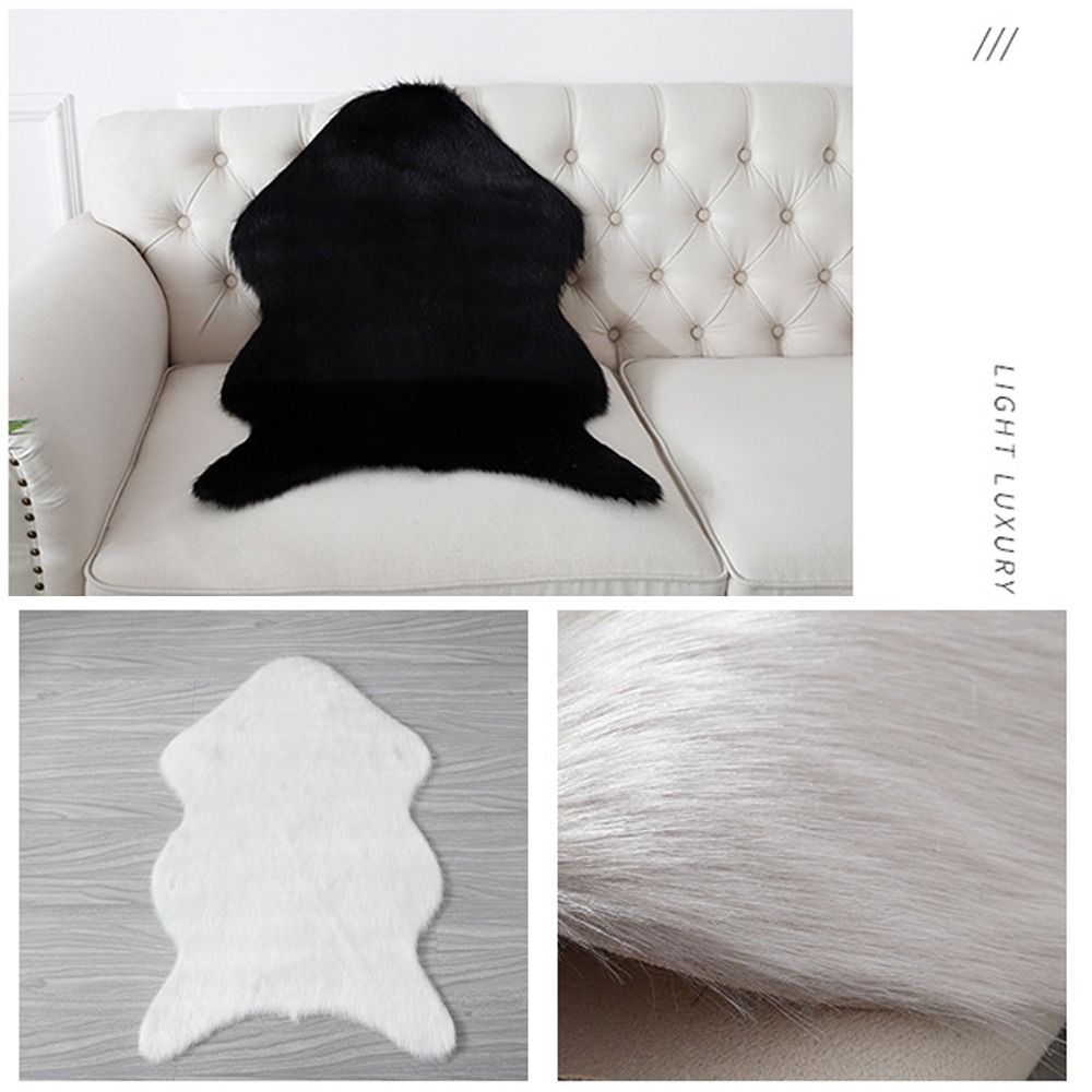 Tapis en peluche doux en peau  - Cowhide Rug Faux avis et prix