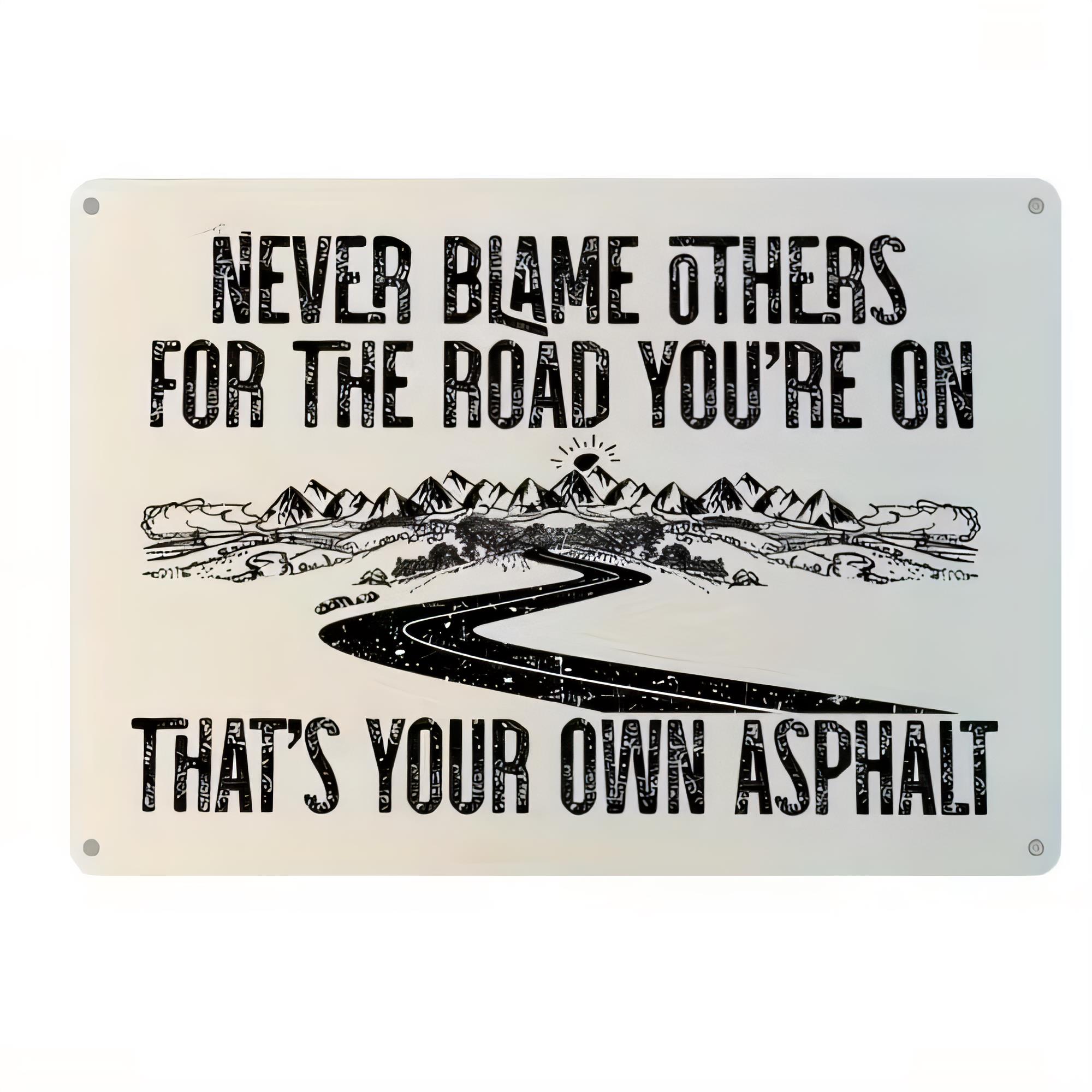 Plaque en métal « Ne blâmez ja - Home Decor Quotes On Wall avis et prix