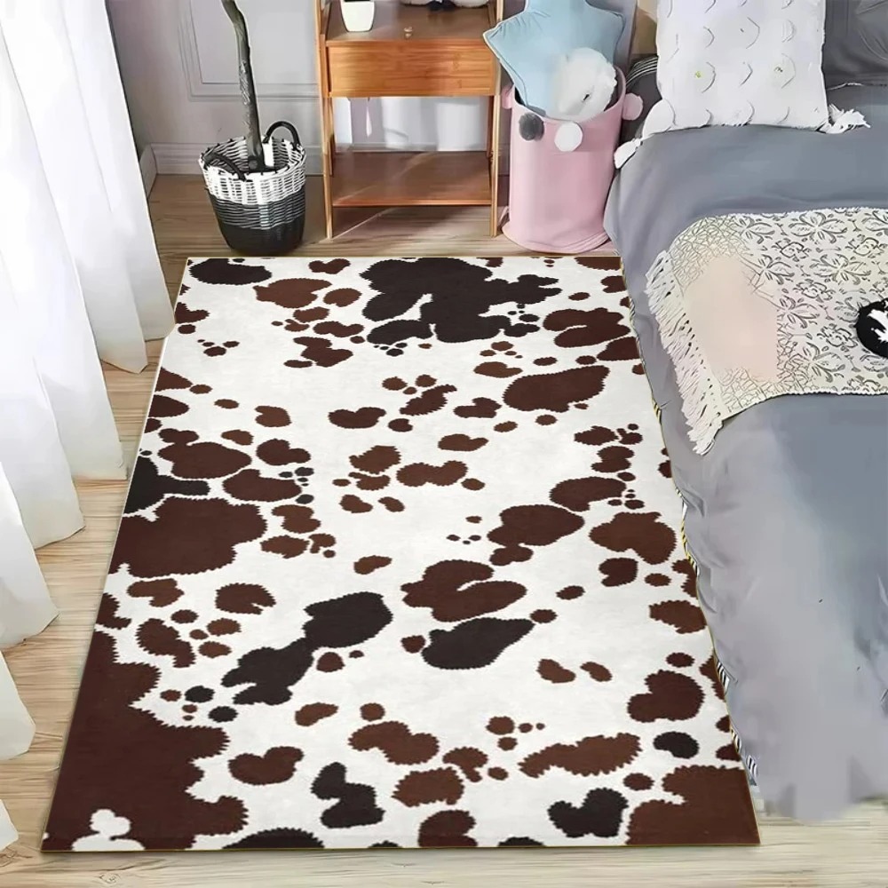 Tapis à motif simili cuir de v - Cowhide Rug Faux avis et prix