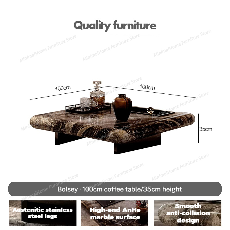 Table basse carrée en marbre i - Home Decor Center avis et prix
